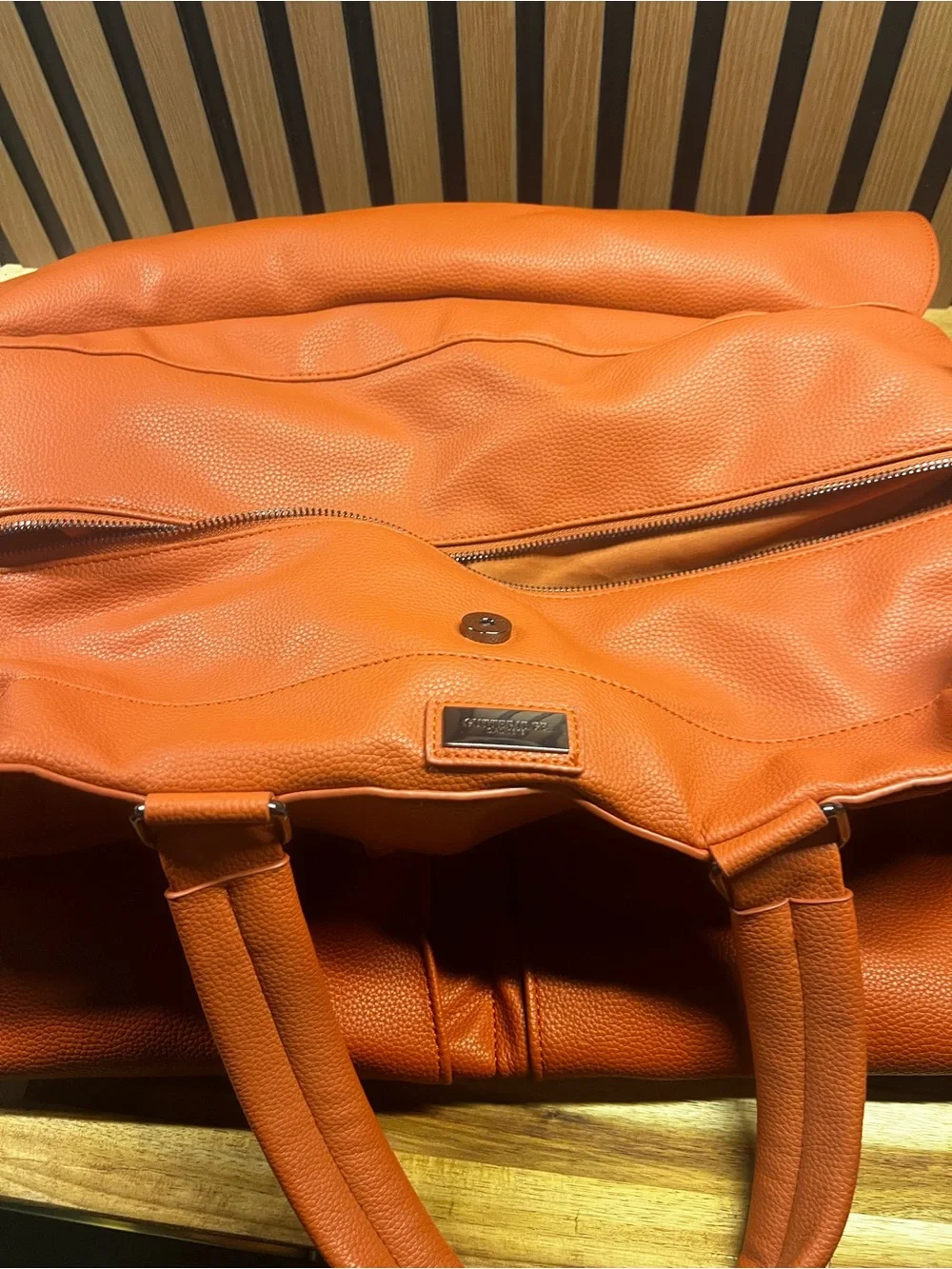 Gutteridge & Co. Napoli Leather NEW  Weekend Duffle Bag - Italian Orange